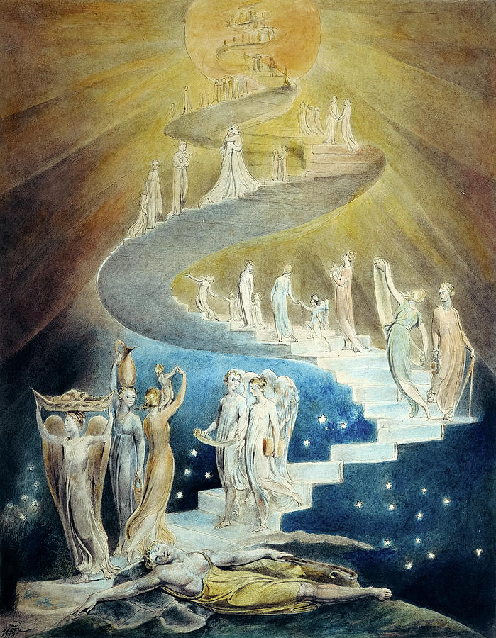 William Blake Painting - Jacobs Ladder, 1805 by William Blake