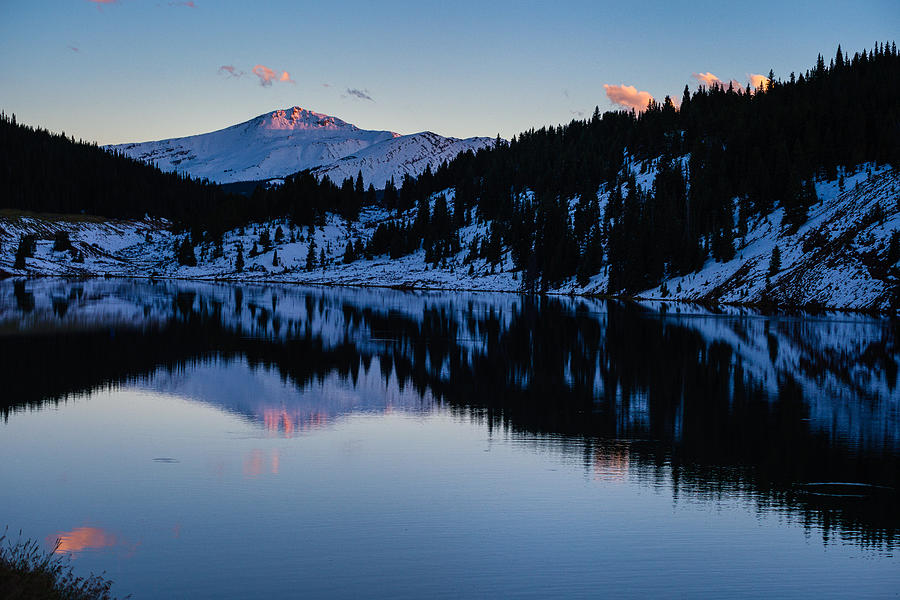 Jacque Peak Tenmile Range Lake Reflection Sunset Photograph by Adventure_Photo