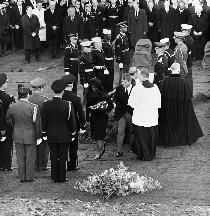 Jacqueline Kennedy and RFK At President Kennedys Funeral - 1963 Photograph by War Is Hell Store