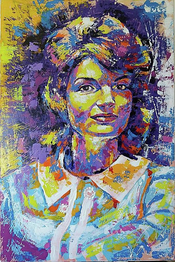 Jacqueline Kennedy Painting by Vale Kardamski | Fine Art America