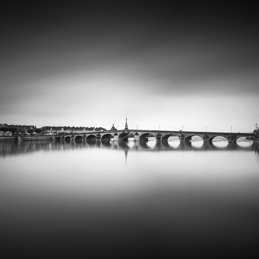 Jacques Gabriel bridge, Loire river. Blois, France Photograph by Stefano Orazzini