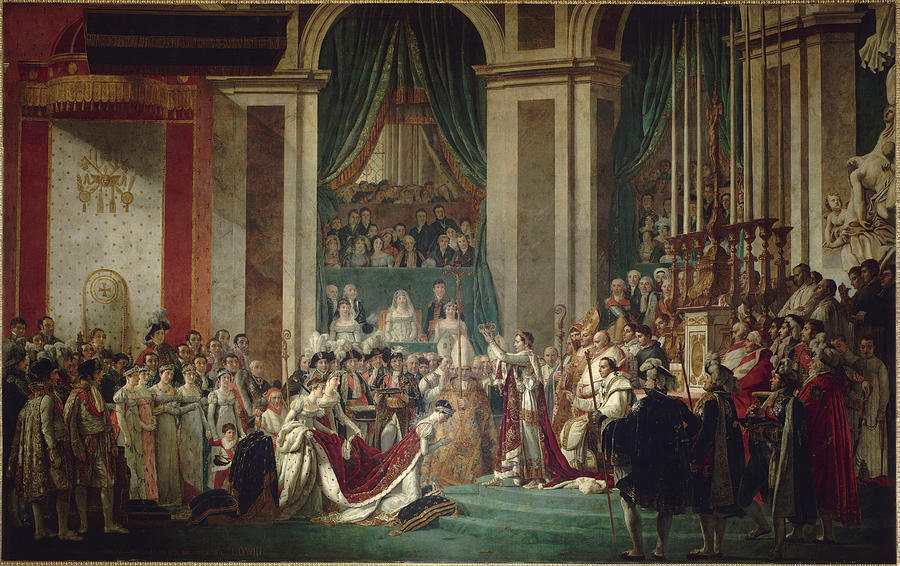 Jacques Louis Davids The Coronation of Napoleon 1806 Painting by Arpina ...