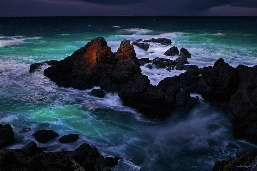 Jade Sea At Night D Photograph by Frank Wilson