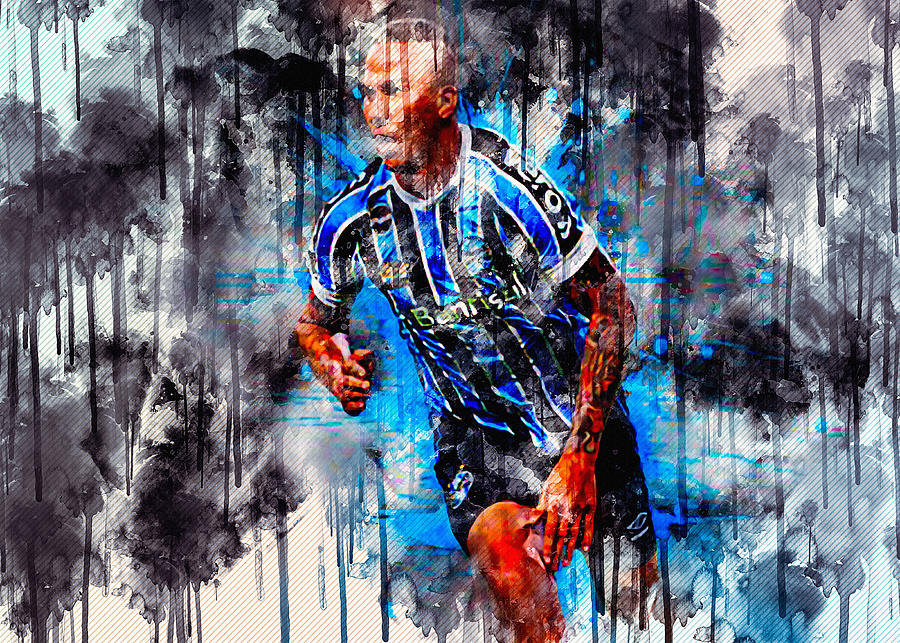 Jael Art Gremio Fc Brazilian Football Player Digital Art ...