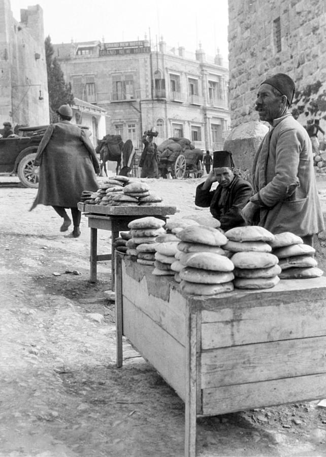 Jaffa Gate Bread Sellers Photograph by Munir Alawi