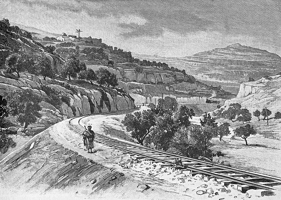 Jaffa Jerusalem Railway in 1893 Photograph by Munir Alawi
