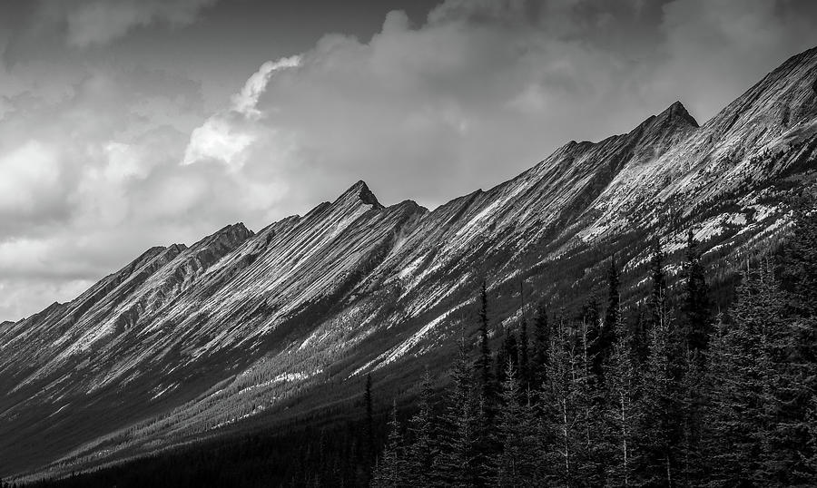 Jagged Peaks Black And White Photograph by Dan Sproul