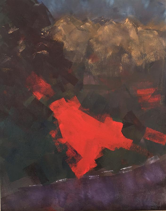 Jagged red Painting by Richard Willson