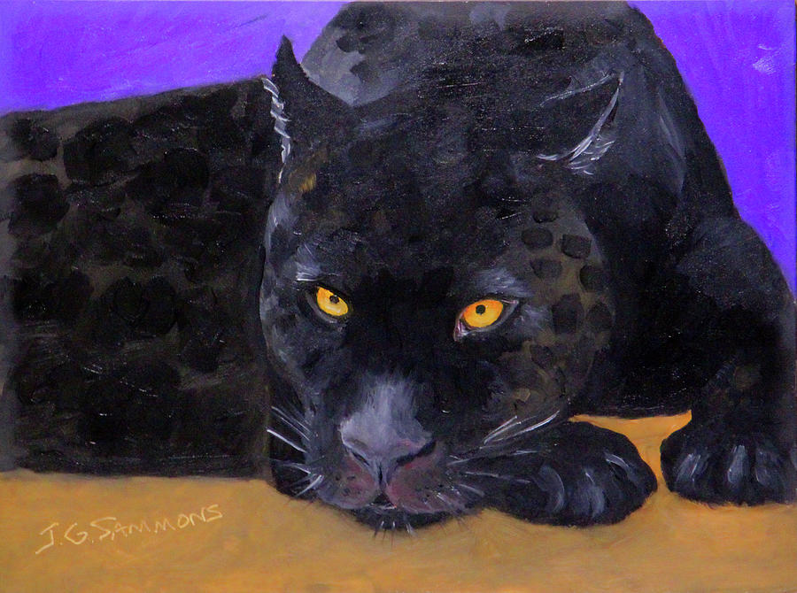 Jaguar Painting by Janet Greer Sammons
