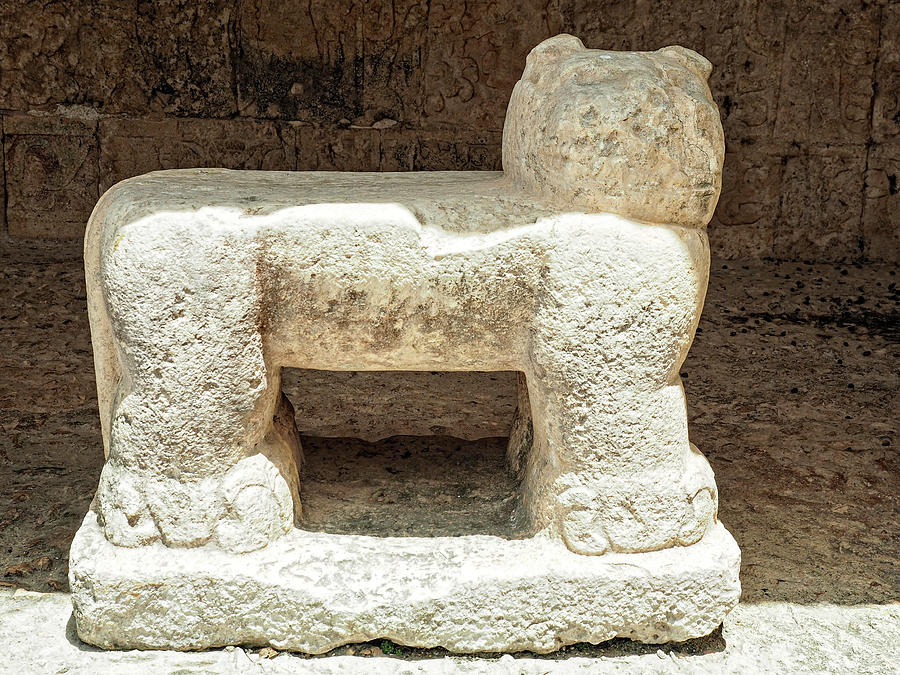 Jaguar Throne In The Temples Of The Jaguar At Great Ball Court Photograph