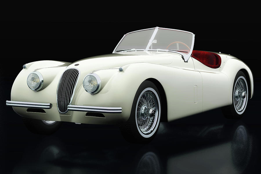 Jaguar XK-120 three-quarter view Photograph by Jan Keteleer