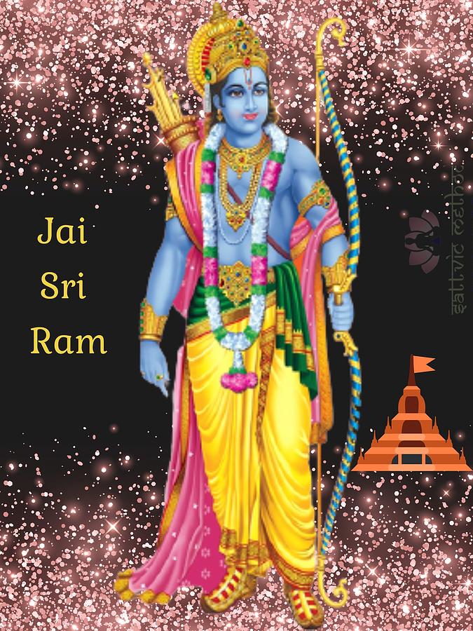 Jai Sri Ram Digital Art by Sattvic Method Company | Pixels