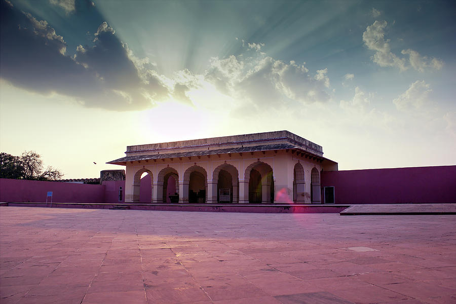 Jaipur city India Medieval historical architecture in a fort before a dramatic sunset Photograph by Arpan Bhatia