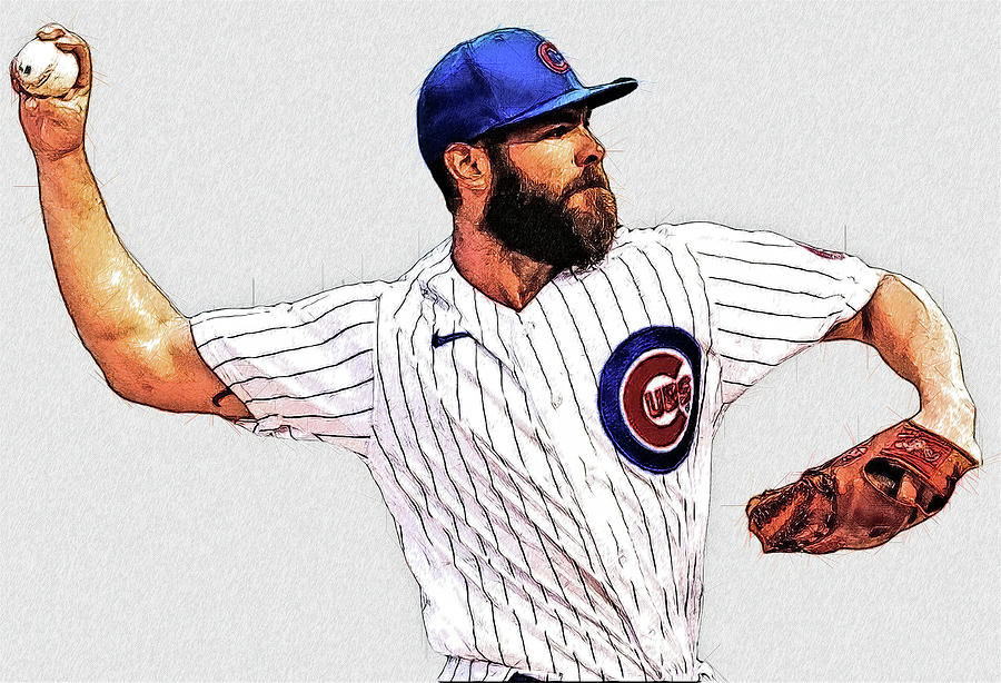 Jake Arrieta - RH Starter - Chicago Cubs Digital Art by Bob