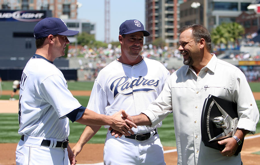 Jake Peavy and Greg Maddux Photograph by Donald Miralle