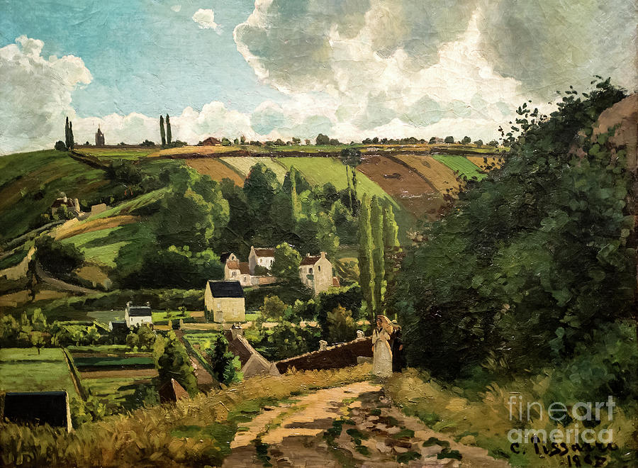 Jalais Hill Pontoise by Camille Pissarro 1867 Painting by Camille Pissarro