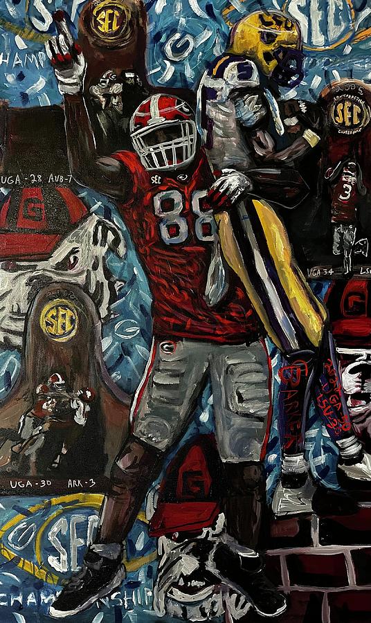 Jalen Carter Painting by Chad Barker
