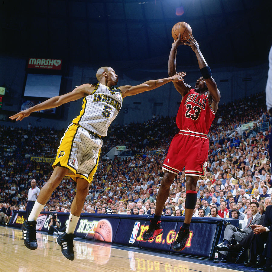 Jalen Rose and Michael Jordan Photograph by Nathaniel S. Butler Jalen Rose and Michael Jordan Photograph by Nathaniel S. Butler