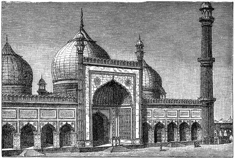 Jama Masjid in Dehli Drawing by Nastasic
