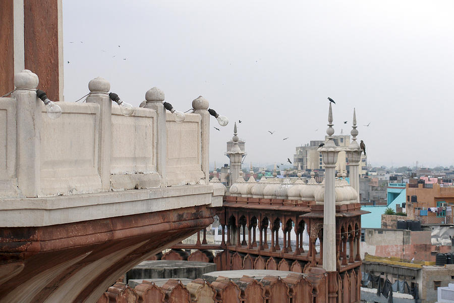 Jama Masjid mosque Mughal Indo-Islamic architecture, red sandstone, white marble, Delhi, India Photograph by Vyacheslav Argenberg