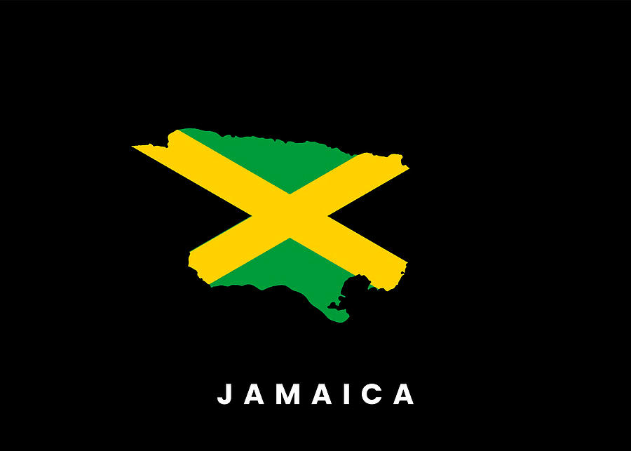 Jamaica map flag Poster Painting by Samantha James - Fine Art America