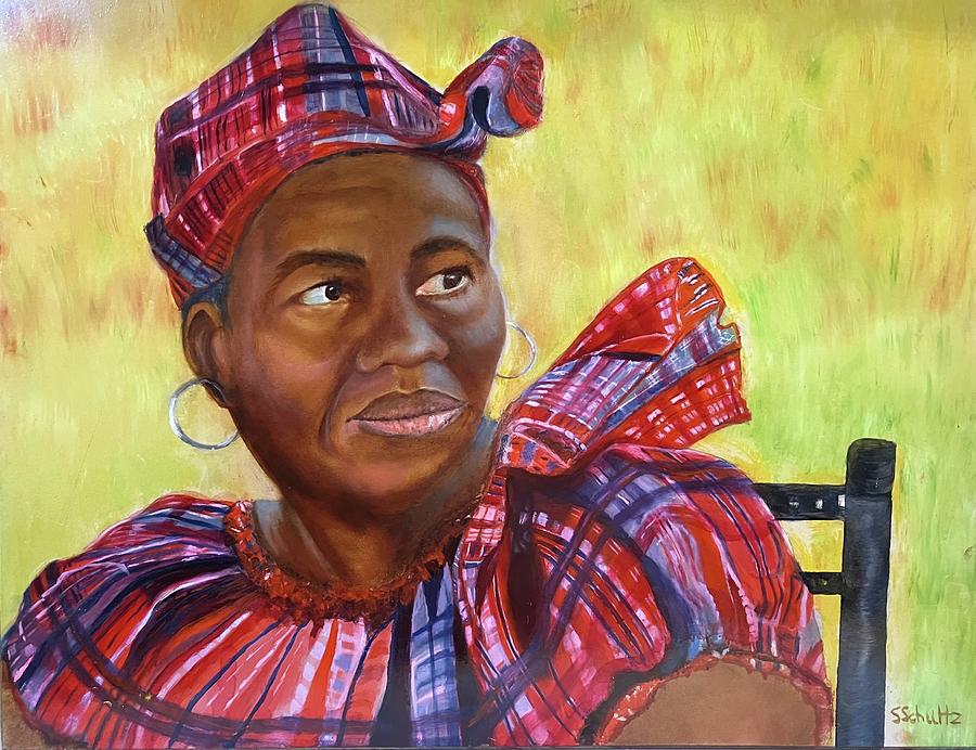 Jamaican woman  Painting by Sharon Schultz