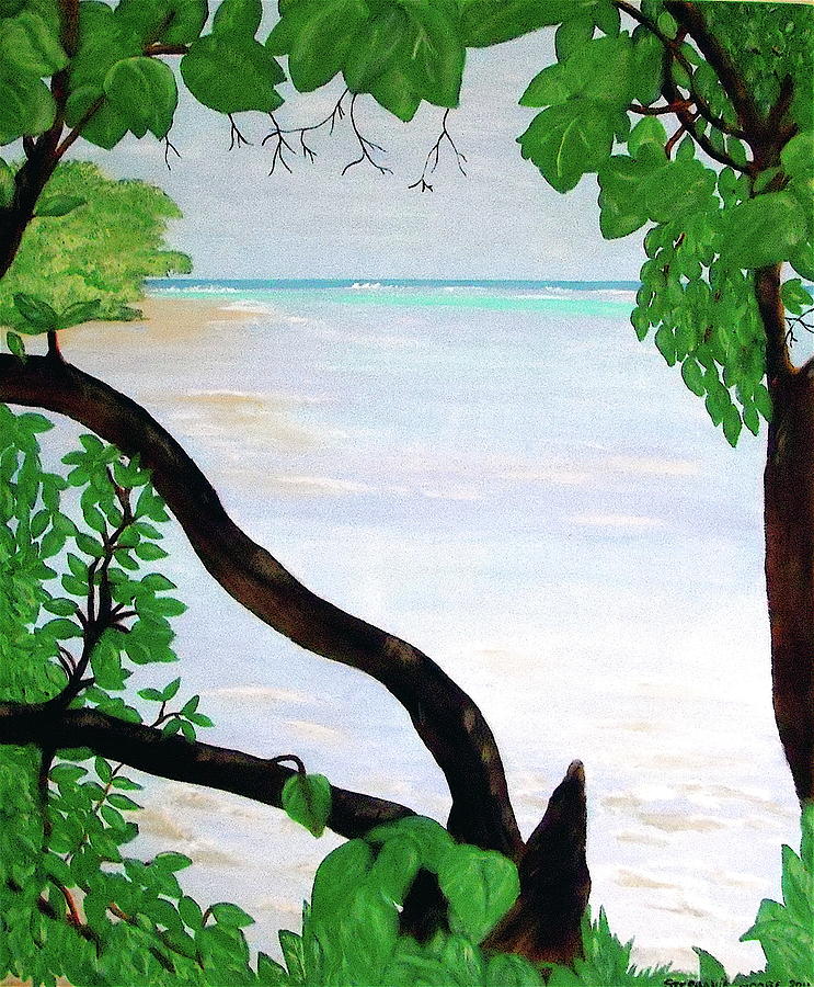 Jamaicana  beach Painting by Stephanie Moore