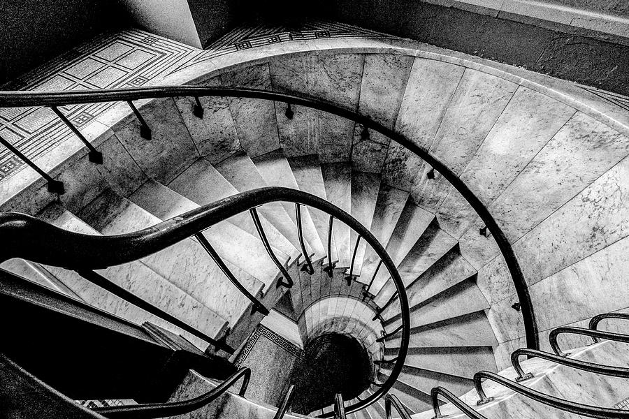 James A. Garfield Monument Cleveland Ohio Spiral Staircase Photograph by Dave Morgan