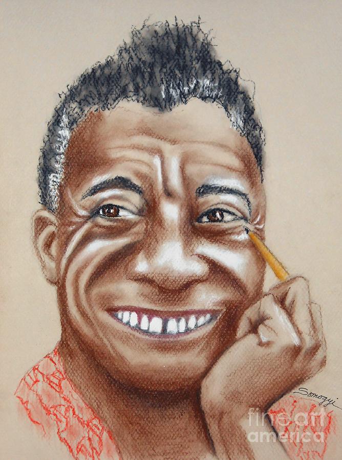James Baldwin Drawing by Jayne Somogy