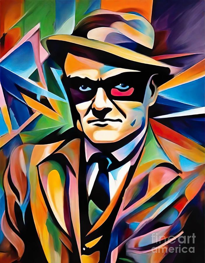 James Cagney abstract Digital Art by Movie World Posters