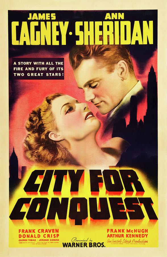 JAMES CAGNEY and ANN SHERIDAN in CITY FOR CONQUEST -1940-, directed by ANATOLE LITVAK. Photograph by Album