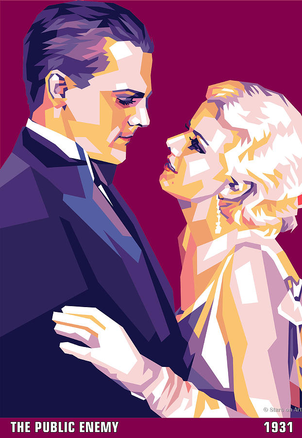 James Cagney and Jean Harlow Digital Art by Stars on Art
