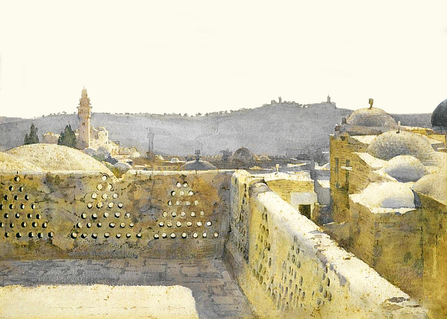 James Clark Mount of Olives in 1886 Photograph by Munir Alawi
