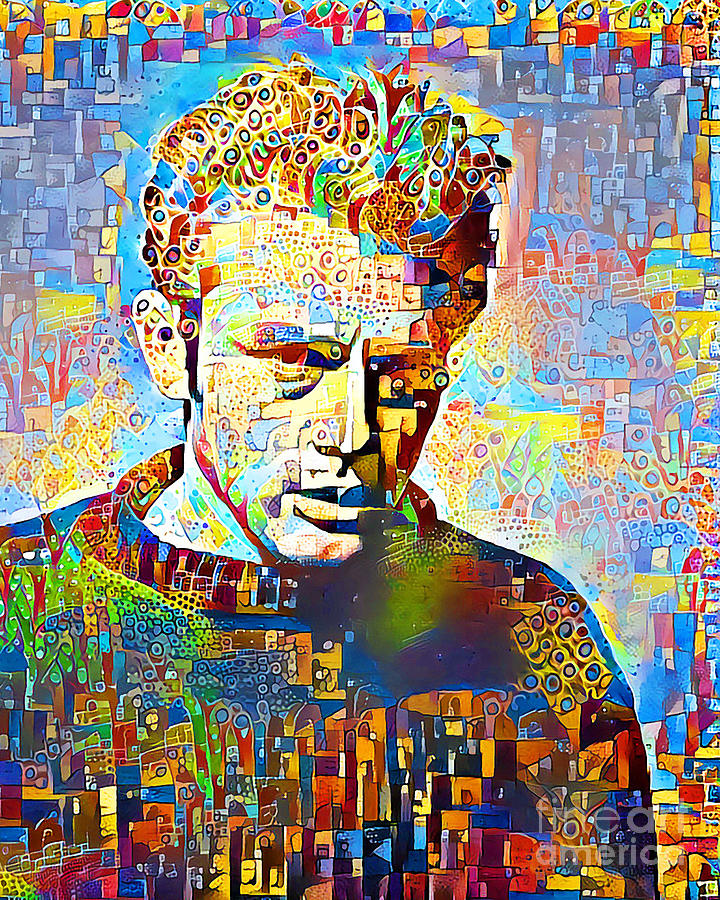 James Dean in Contemporary Vibrant Color Motif 20200428 Photograph by Wingsdomain Art and Photography