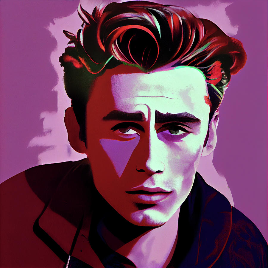 James Dean Pop Art Digital Art by AJ Etheridge - Pixels