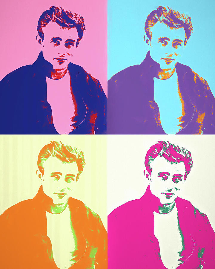 James Dean Pop Art Collage Mixed Media by Dan Sproul