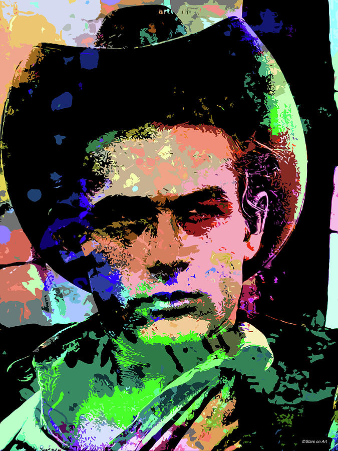 James Dean psychedelic portrait Digital Art by Movie World Posters