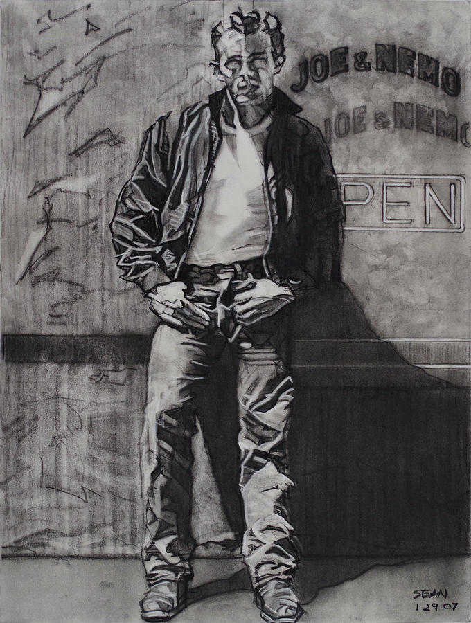 James Dean Drawing by Sean Connolly