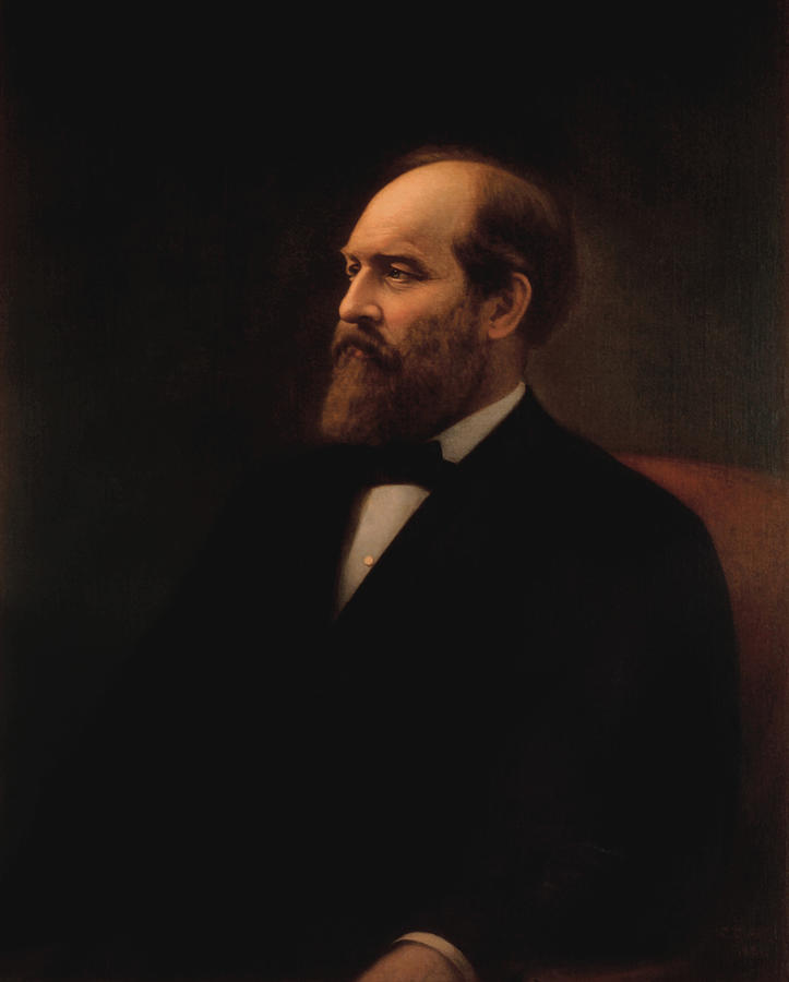 James Garfield Official Presidential Portrait - Calvin Curtis 1881 Painting by War Is Hell Store