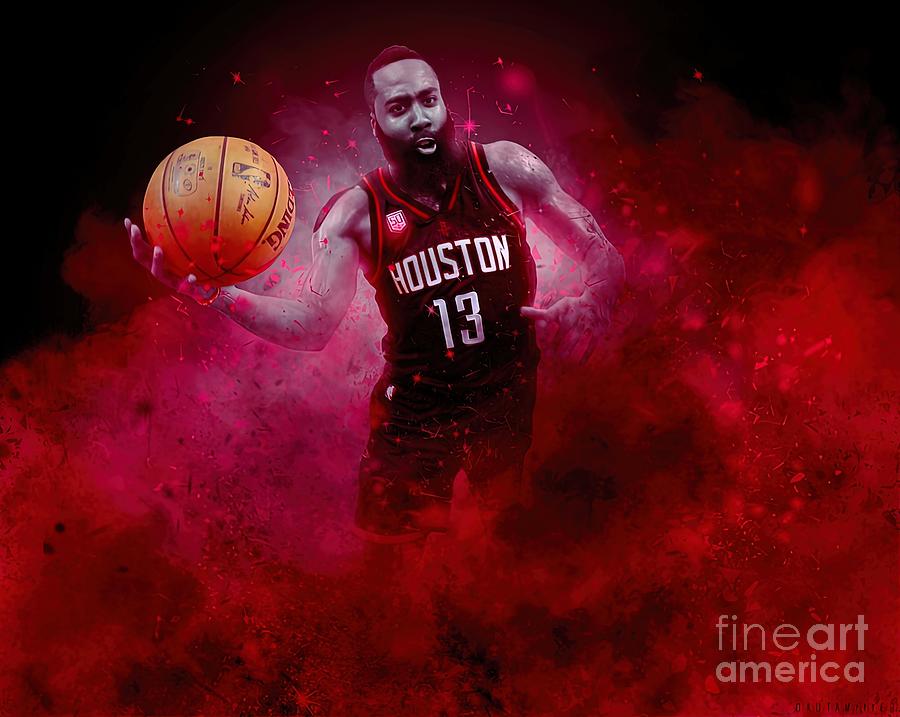 James Harden Design Painting by Butler Phillips | Pixels