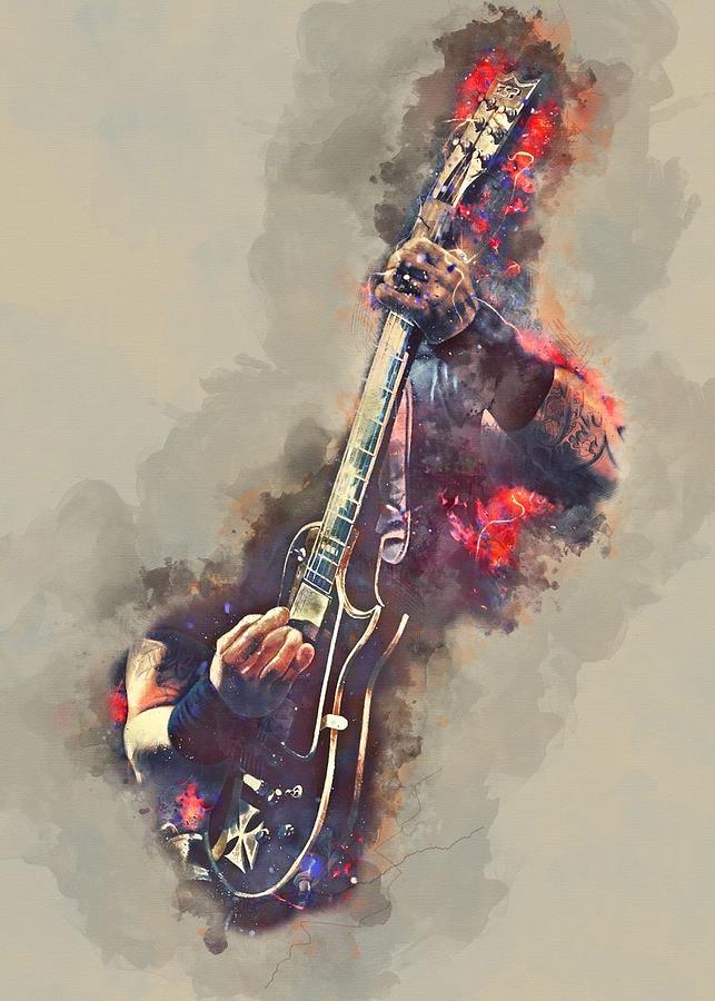 James Hetfield Guitar Digital Art by Kha Dieu Vuong - Fine Art America