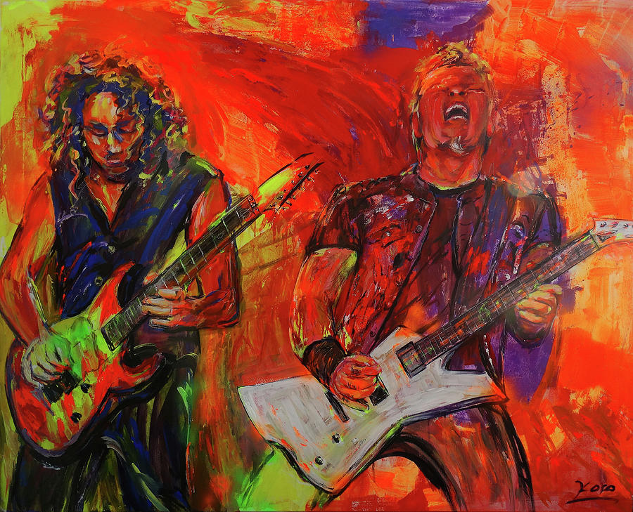 James Hetfield Kirk Hammett Painting by Koro Arandia