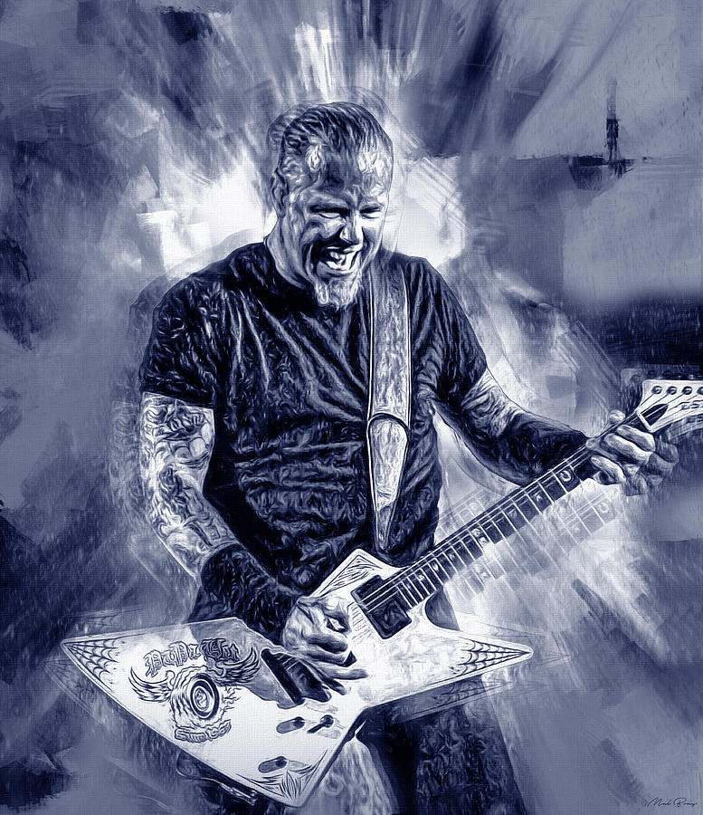 James Hetfield Metallica Guitarist Mixed Media