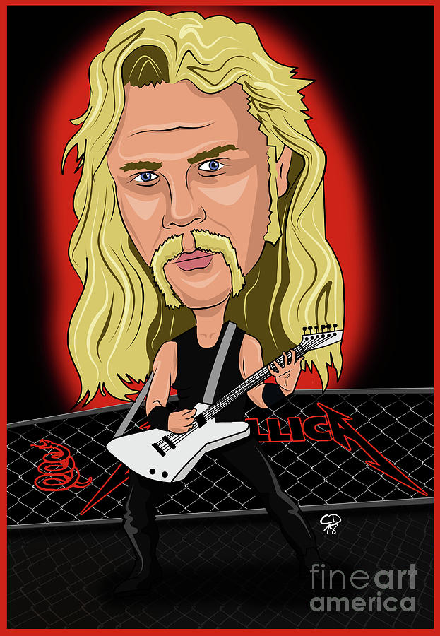 Metallica Digital Art - James Hetfield2 by Chris DelVecchio