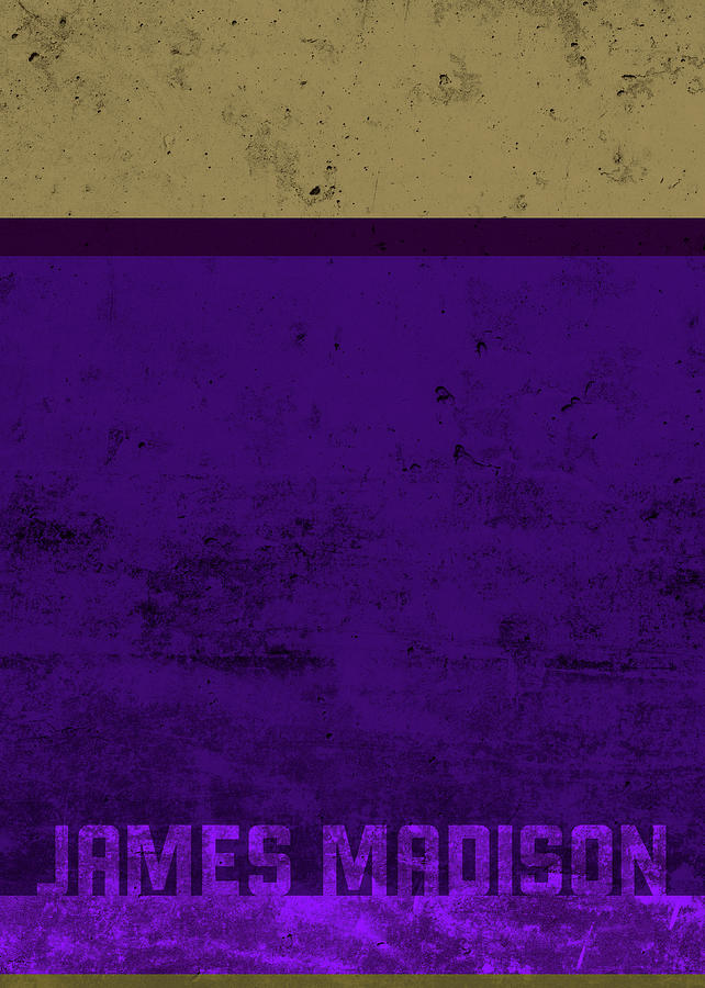 James Madison Mixed Media - James Madison Team Colors College University Distressed Retro Sports Poster Series by Design Turnpike