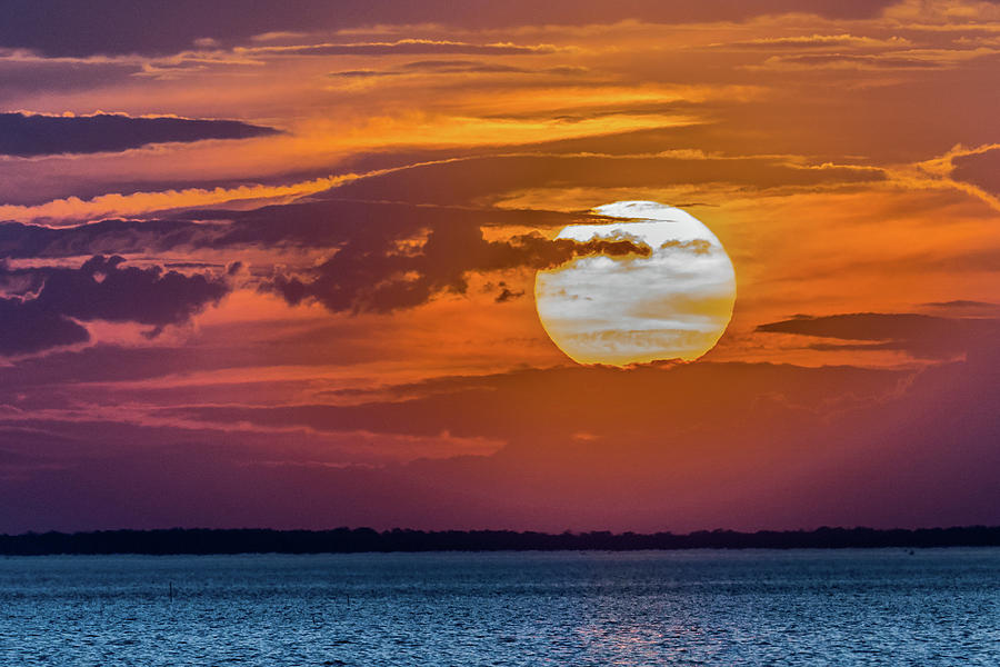 Sunset Photograph - James River Sunset by Jerry Gammon