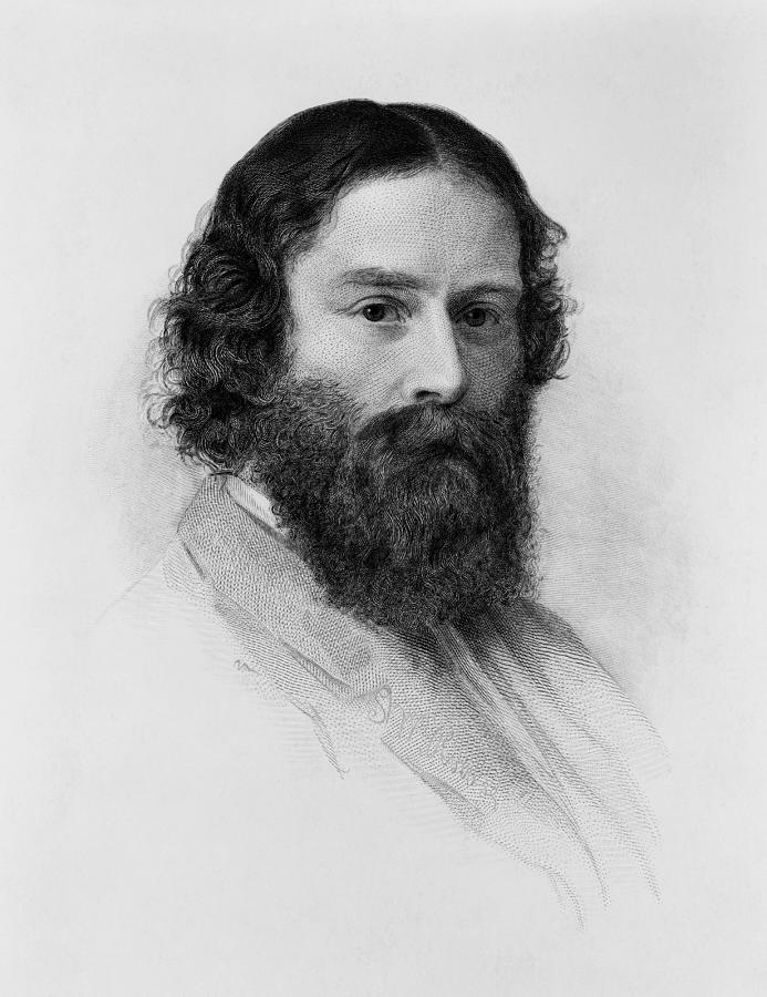 James Russell Lowell Engraved Portrait Drawing by War Is Hell Store