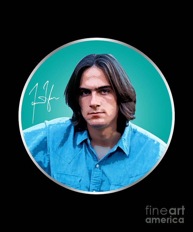 Vintage Digital Art - James Taylor Signature Gift For Fans by Notorious Artist