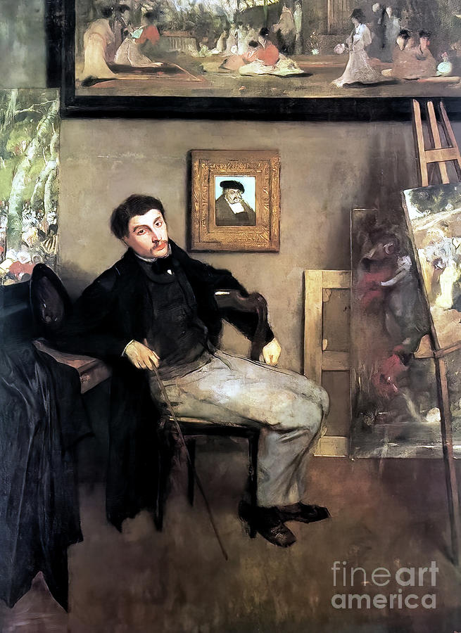 James Tissot by Edgar Degas 1868 Painting by Edgar Degas Pixels