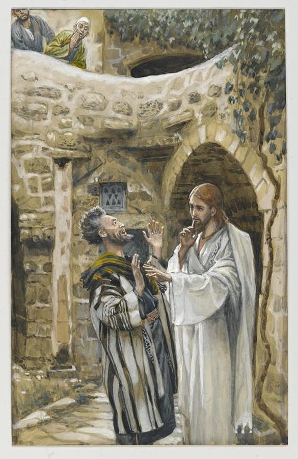 James Tissot Jesus Heals a Mute Possessed Man Painting by Les